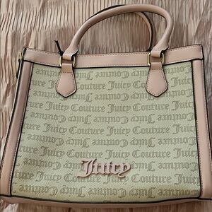 Juicy Couture Beige and Blush Logo Tote